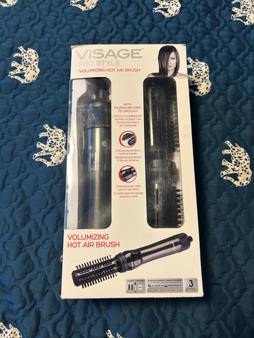 Sage ViSAGE Pro Style Hot Air Brush - Black and Silver